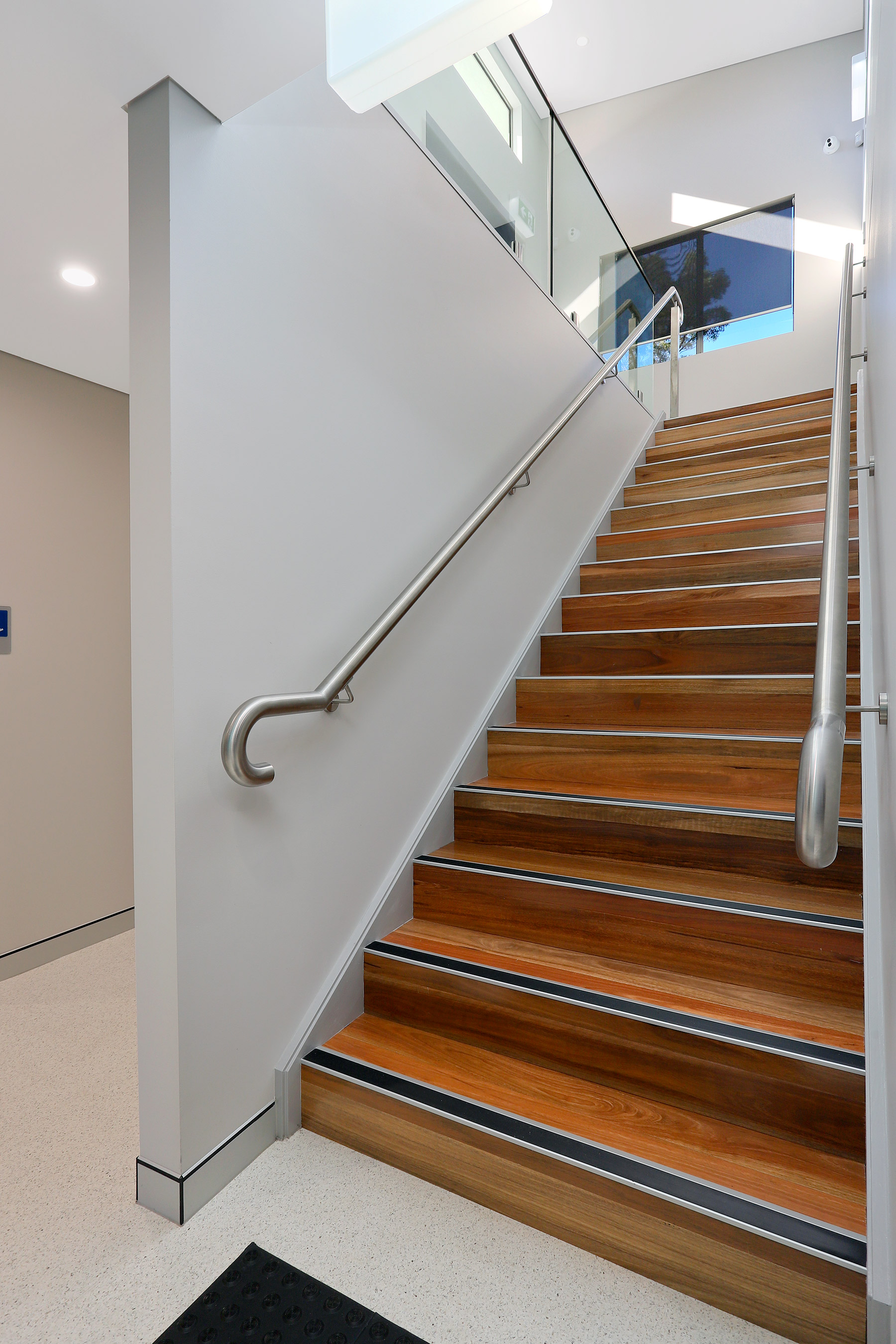 JG Dental staircase with handrails